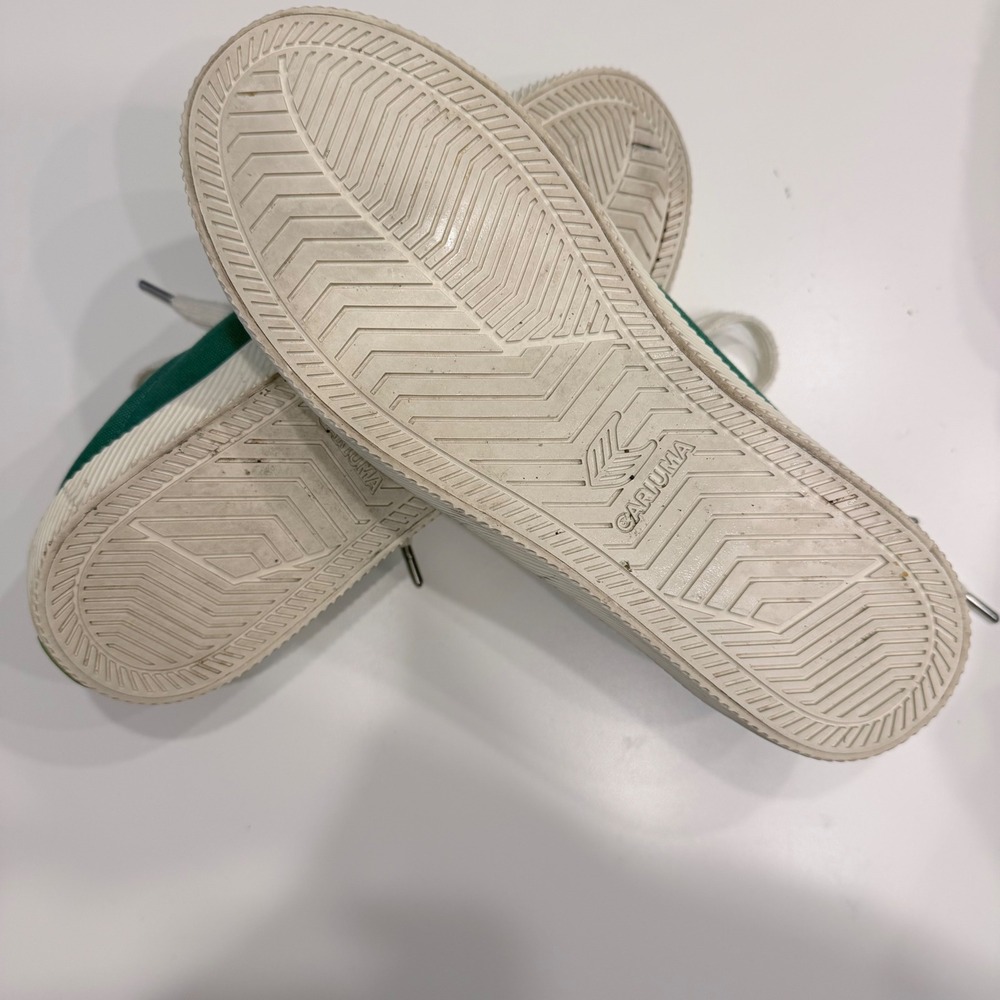 Cariuma OCA Low Green Canvas Sneakers Mens 8 Womens 9.5 Low Top Shoes 100103E01M - Picture 7 of 8